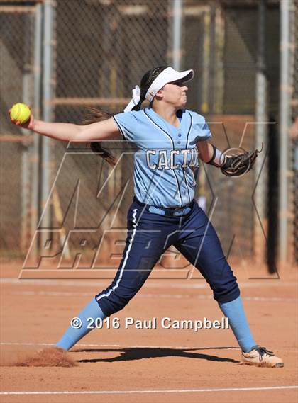 Thumbnail 3 in Chandler vs Cactus (Desert Mountain Softball Invitational) photogallery.