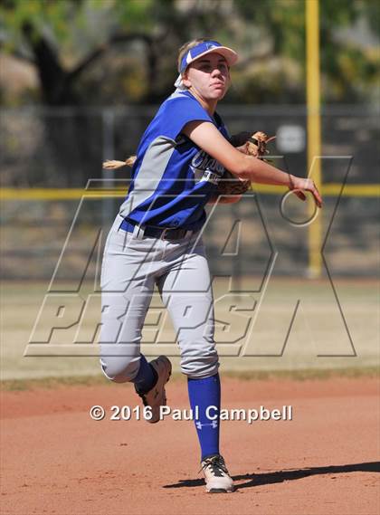 Thumbnail 3 in Chandler vs Cactus (Desert Mountain Softball Invitational) photogallery.