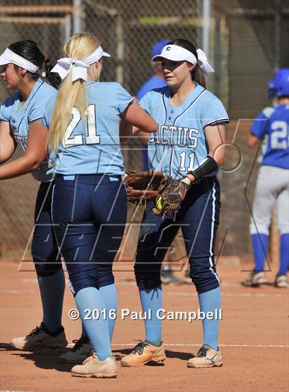 Thumbnail 3 in Chandler vs Cactus (Desert Mountain Softball Invitational) photogallery.