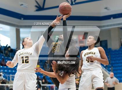 Thumbnail 1 in Plano East @ Brennan (NISD Girls Basketball Tournament) photogallery.