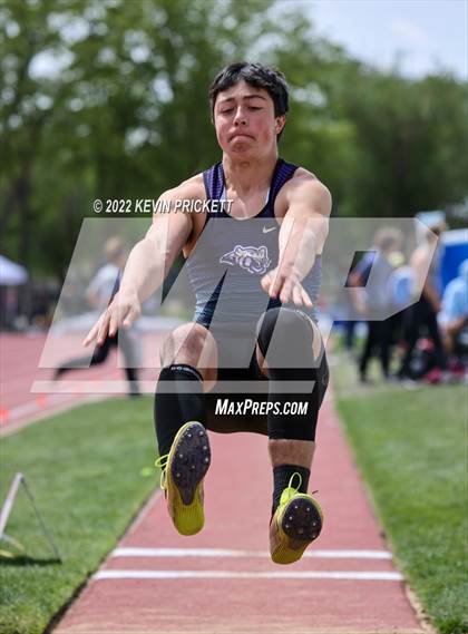 Thumbnail 3 in CHSAA Track & Field 3A Championships (Boys Long Jump) photogallery.