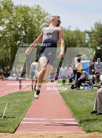 Thumbnail 2 in CHSAA Track & Field 3A Championships (Boys Long Jump) photogallery.