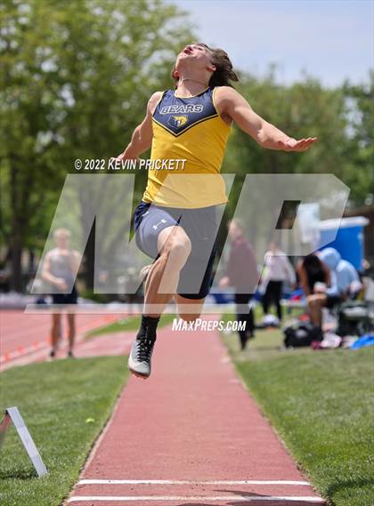 Thumbnail 3 in CHSAA Track & Field 3A Championships (Boys Long Jump) photogallery.