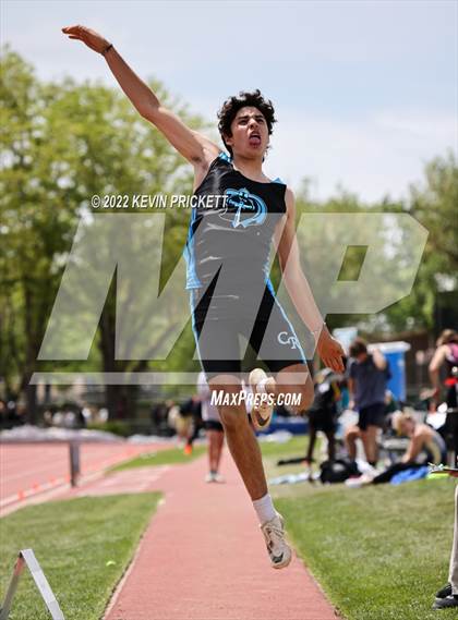Thumbnail 2 in CHSAA Track & Field 3A Championships (Boys Long Jump) photogallery.