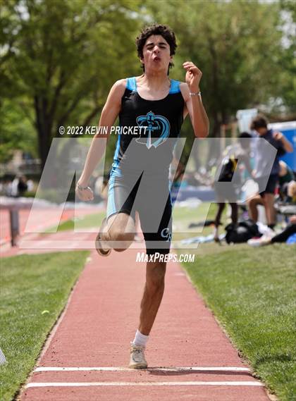 Thumbnail 3 in CHSAA Track & Field 3A Championships (Boys Long Jump) photogallery.