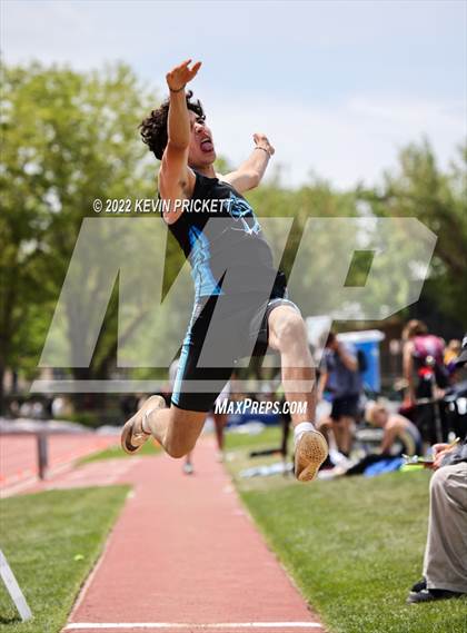 Thumbnail 3 in CHSAA Track & Field 3A Championships (Boys Long Jump) photogallery.