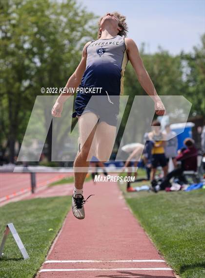 Thumbnail 2 in CHSAA Track & Field 3A Championships (Boys Long Jump) photogallery.