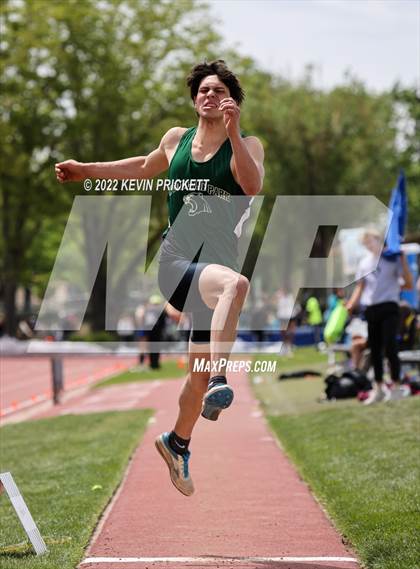 Thumbnail 3 in CHSAA Track & Field 3A Championships (Boys Long Jump) photogallery.