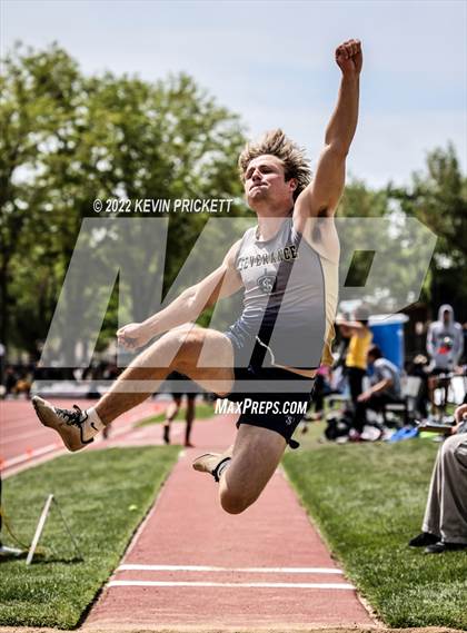 Thumbnail 2 in CHSAA Track & Field 3A Championships (Boys Long Jump) photogallery.