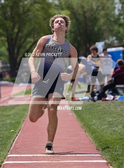 Thumbnail 3 in CHSAA Track & Field 3A Championships (Boys Long Jump) photogallery.