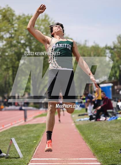 Thumbnail 2 in CHSAA Track & Field 3A Championships (Boys Long Jump) photogallery.