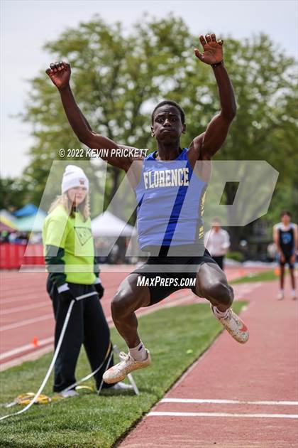 Thumbnail 3 in CHSAA Track & Field 3A Championships (Boys Long Jump) photogallery.