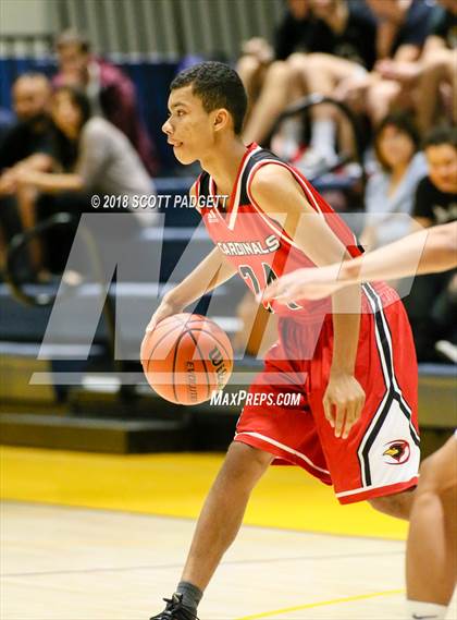 Thumbnail 3 in San Bernardino vs. Chaparral (Rancho Christian Basketball Showcase) photogallery.