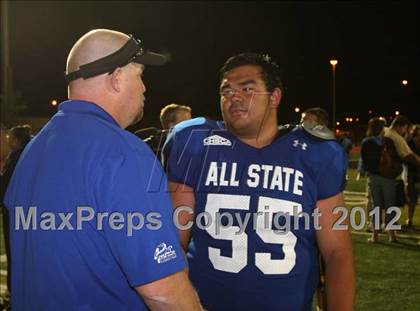 Thumbnail 2 in CHSCA Colorado All-State Football Game (North vs. South) photogallery.