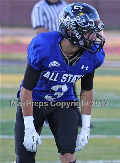 Thumbnail 1 in CHSCA Colorado All-State Football Game (North vs. South) photogallery.