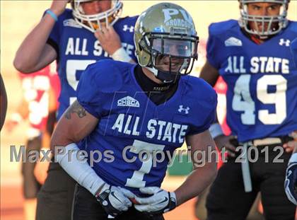 Thumbnail 2 in CHSCA Colorado All-State Football Game (North vs. South) photogallery.