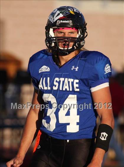 Thumbnail 1 in CHSCA Colorado All-State Football Game (North vs. South) photogallery.