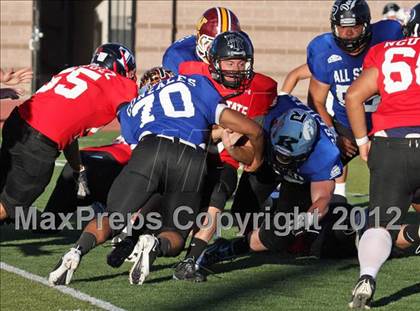 Thumbnail 2 in CHSCA Colorado All-State Football Game (North vs. South) photogallery.
