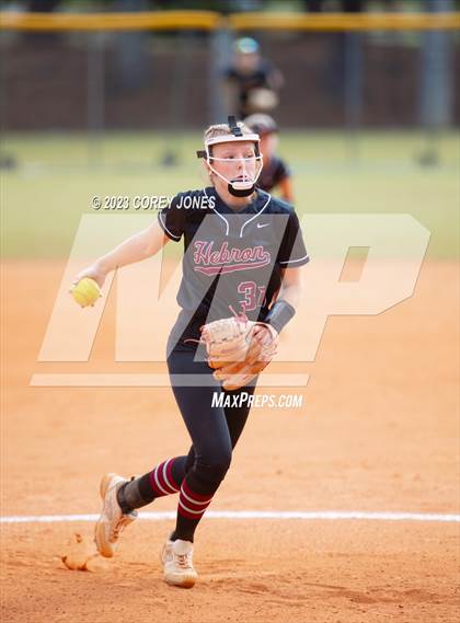 Thumbnail 2 in Hebron Christian Academy vs Wesleyan (GHSA 3A State Tournament)  photogallery.
