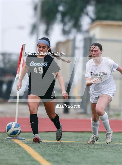 Thumbnail 3 in El Camino Real vs San Pedro (CIF LACS Quarter finals) photogallery.