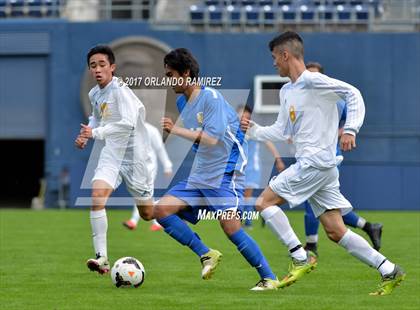 Thumbnail 3 in San Pasqual vs Patrick Henry (Soccer at the Q) photogallery.