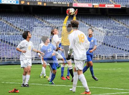 Thumbnail 3 in San Pasqual vs Patrick Henry (Soccer at the Q) photogallery.