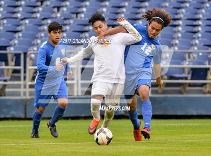 Thumbnail 3 in San Pasqual vs Patrick Henry (Soccer at the Q) photogallery.