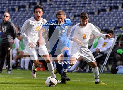 Thumbnail 1 in San Pasqual vs Patrick Henry (Soccer at the Q) photogallery.