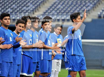 Thumbnail 2 in San Pasqual vs Patrick Henry (Soccer at the Q) photogallery.