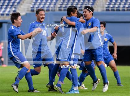 Thumbnail 3 in San Pasqual vs Patrick Henry (Soccer at the Q) photogallery.