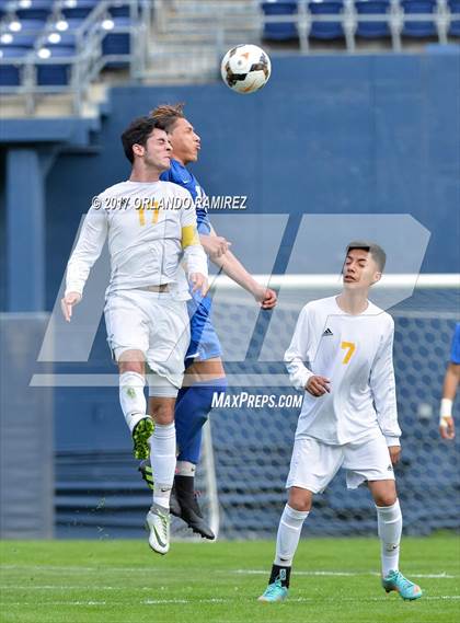 Thumbnail 3 in San Pasqual vs Patrick Henry (Soccer at the Q) photogallery.
