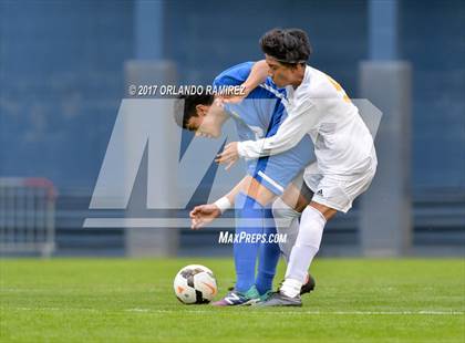 Thumbnail 2 in San Pasqual vs Patrick Henry (Soccer at the Q) photogallery.