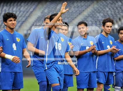 Thumbnail 2 in San Pasqual vs Patrick Henry (Soccer at the Q) photogallery.