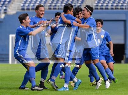 Thumbnail 1 in San Pasqual vs Patrick Henry (Soccer at the Q) photogallery.