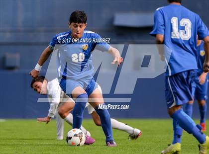Thumbnail 2 in San Pasqual vs Patrick Henry (Soccer at the Q) photogallery.