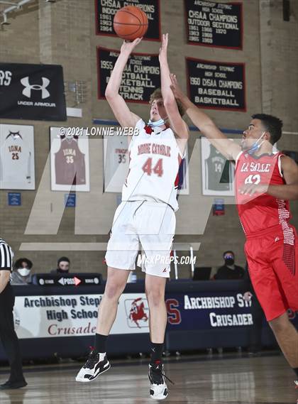 Thumbnail 3 in Moore Catholic vs LaSalle Academy (CHSAA Spring Tounament) photogallery.