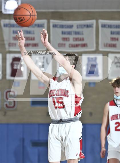 Thumbnail 3 in Moore Catholic vs LaSalle Academy (CHSAA Spring Tounament) photogallery.