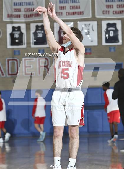 Thumbnail 3 in Moore Catholic vs LaSalle Academy (CHSAA Spring Tounament) photogallery.