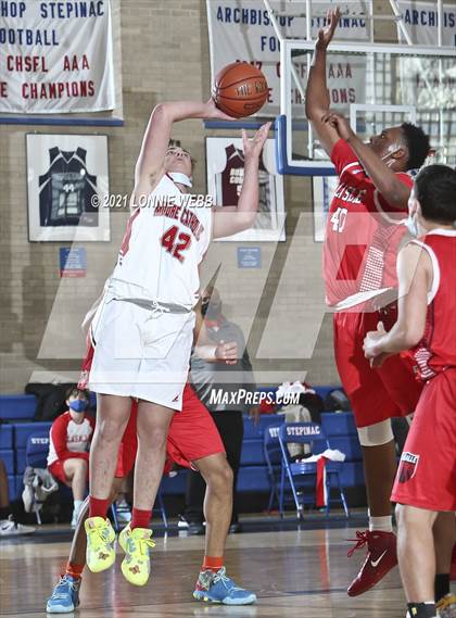 Thumbnail 3 in Moore Catholic vs LaSalle Academy (CHSAA Spring Tounament) photogallery.