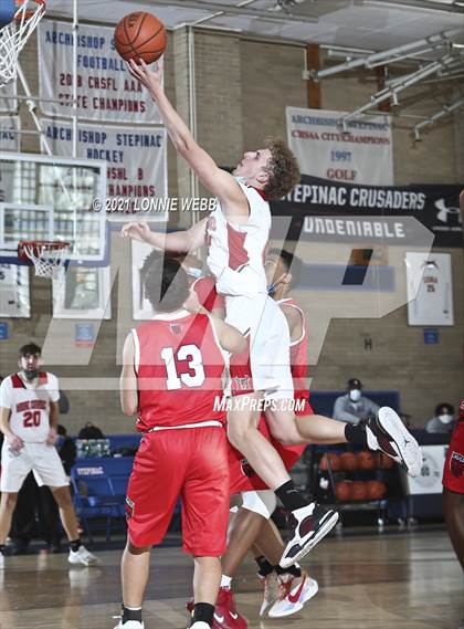 Thumbnail 1 in Moore Catholic vs LaSalle Academy (CHSAA Spring Tounament) photogallery.