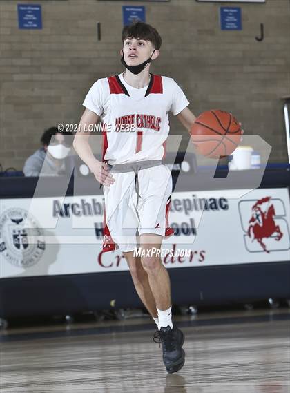 Thumbnail 3 in Moore Catholic vs LaSalle Academy (CHSAA Spring Tounament) photogallery.