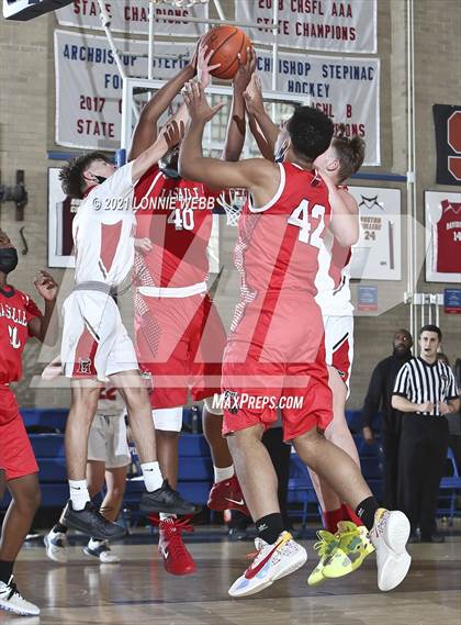 Thumbnail 2 in Moore Catholic vs LaSalle Academy (CHSAA Spring Tounament) photogallery.
