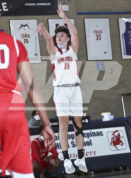 Thumbnail 2 in Moore Catholic vs LaSalle Academy (CHSAA Spring Tounament) photogallery.
