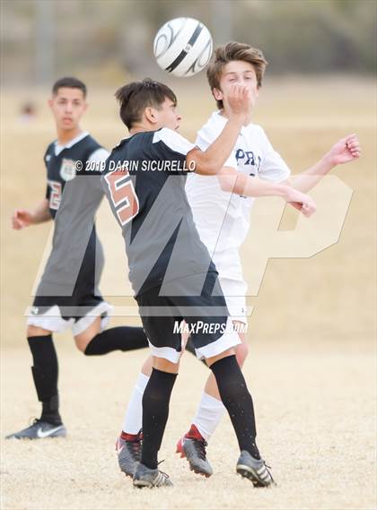 Thumbnail 3 in Pusch Ridge Christian Academy vs. Desert Edge (Chandler Prep Invitational) photogallery.