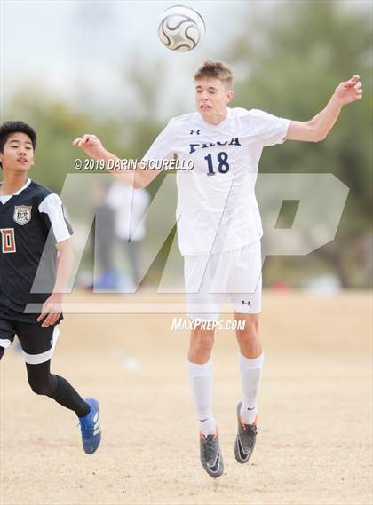 Thumbnail 1 in Pusch Ridge Christian Academy vs. Desert Edge (Chandler Prep Invitational) photogallery.