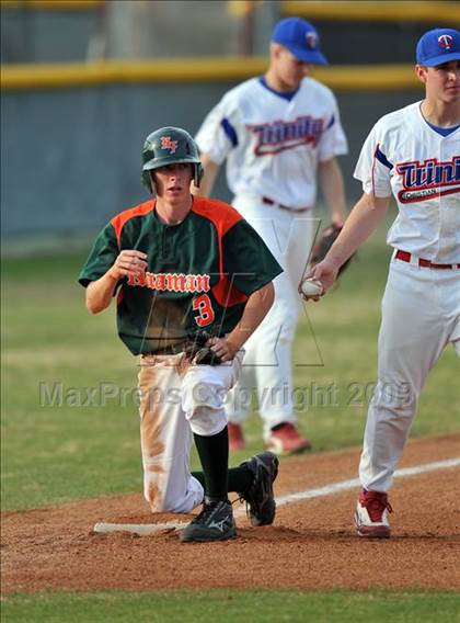 Thumbnail 1 in Naaman Forest vs Trinity Christian (Carrollton Diamond Classic) photogallery.
