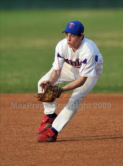 Thumbnail 1 in Naaman Forest vs Trinity Christian (Carrollton Diamond Classic) photogallery.