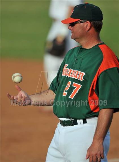 Thumbnail 1 in Naaman Forest vs Trinity Christian (Carrollton Diamond Classic) photogallery.