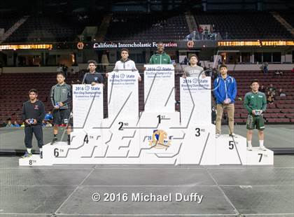 Thumbnail 1 in CIF State Boys Wrestling Championships (Podium Awards) photogallery.