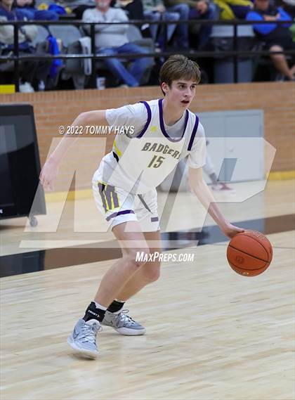 Thumbnail 2 in Merkel vs. Brock (UIL Basketball 3A Area Playoff) photogallery.
